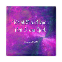 "Be Still" Fractal Art Scripture Magnet