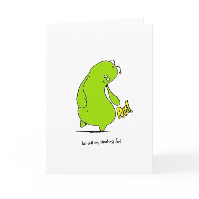 Be still my bleating fart greeting card by HUMandBUG