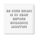 BE SURE BRAIN IS IN GEAR BEFORE ENGAGING MOUTH!! magnets