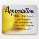 Be thankful and count your blessings mousepad