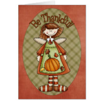 Be Thankful Country Girl Greeting Card