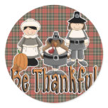 be thankful thanksgiving pilgrims stickers