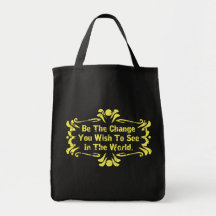 Be The Change Canvas Bags