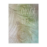 Be The Change- Ghandi quote Postcards