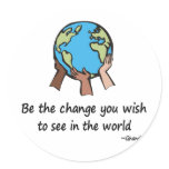 Be the Change stickers