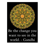 Be the change you want to see in the world. Gandi Postcards
