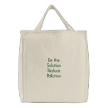 Be the Solution Reduce Pollution Canvas Bag