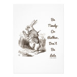 Be Timely- Or Rather, Don't Be Late White Rabbit Personalized Announcements