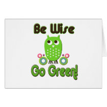 Be Wise Go Green cards