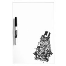 Be wise tattoo style owl artwork. Dry-Erase boards