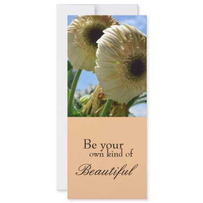 Be Your Own Kind of Beautiful Bookmark Invite by joacreations