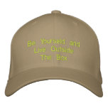 Be Yourseld and Live Outside The Box embroidered hats