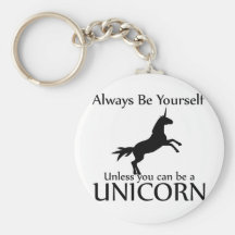 Be Yourself Unicorn Key Chains