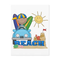 BEACH African American Boy Tshirts and Gifts Postcards