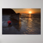 Beach and Boat Sunset posters