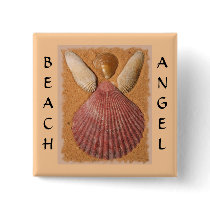 Beach Angel Button