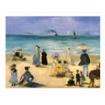 Beach at Boulogne by Manet, Vintage Impressionism Post Cards