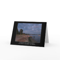 Beach At Dusk and Bergamin Quote Greeting Card