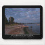 Beach At Dusk and Bergamin Quote Mouse Pad