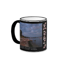 Beach At Dusk and Bergamin Quote Mugs