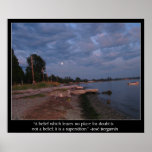 Beach At Dusk and Bergamin Quote posters