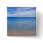 Beach at low tide pinback buttons