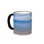 Beach at low tide coffee mugs