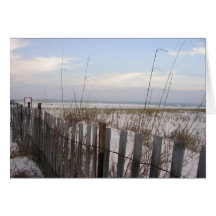 Beach at Sun Down Greeting Card