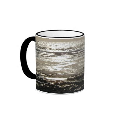 Beach at Sunset Mug by Geoffrey_Attwood