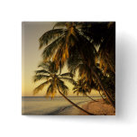 Beach at sunset, Trinidad Pinback Button