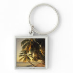 Beach at sunset, Trinidad Keychain
