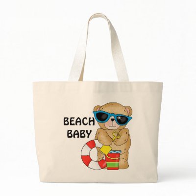 Beach baby Tote bag by DoodlesGifts