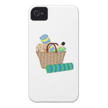 Beach Bag and Towels iPhone 4 Case-Mate Cases
