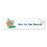 Beach Bag, Towels and Flip Flops Bumper Stickers