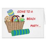 Beach Bag, Towels and Flip Flops Card