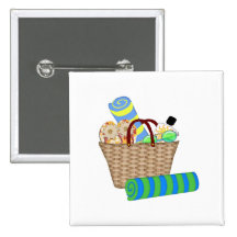 Beach Bag, Towels and Flip Flops Pin