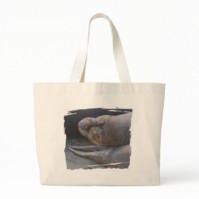 Beach Bag with Northern Elephant Seal by Heidi1975