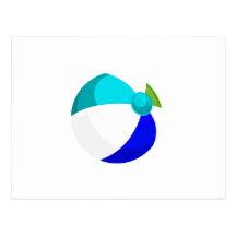 beach ball blue teal green.png postcards