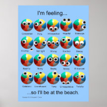 Beach Ball Emotions Poster