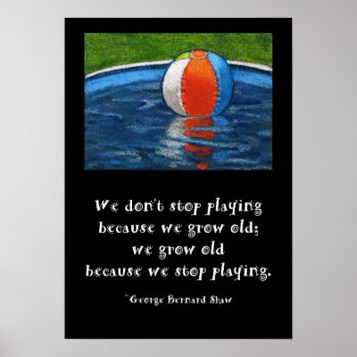 BEACH BALL PLAY POSTER by joyart