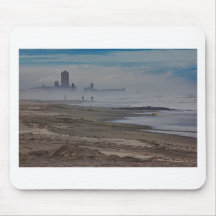 Beach Beaches Sand Ocean Fog Oceanview HDR Mouse Pad