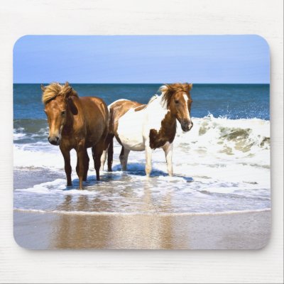 Beach Beauties Horses mouse pad by RanchLady