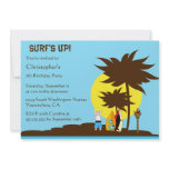 Beach birthday party blonde hair boy invitation