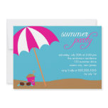 Beach Birthday Party Invitations