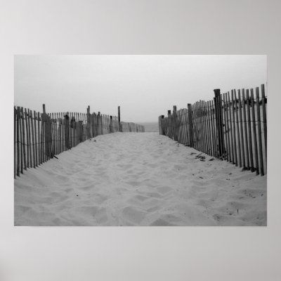 Beach Black and White Photo Print by josephspallone