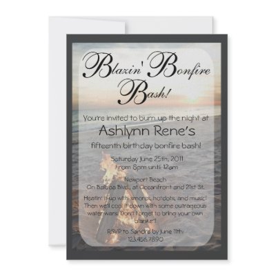 Beach Bonfire Invitation by TreasureTheMoments