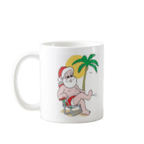 Beach Bound Santa Coffee Mugs