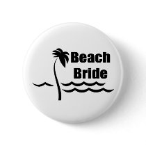 Beach Bride Button