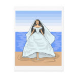 Beach Bride Postcard