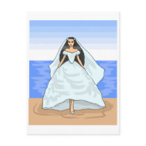 Beach Bride Postcard